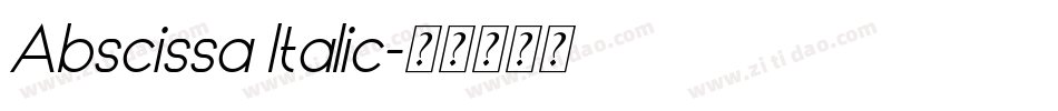 Abscissa Italic字体转换
